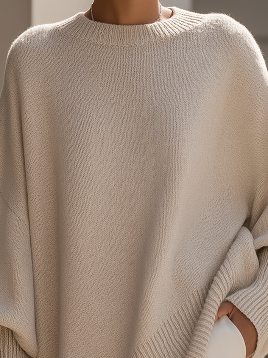 Women's Oversized Knit Pullover for Warm Layering - photo 8