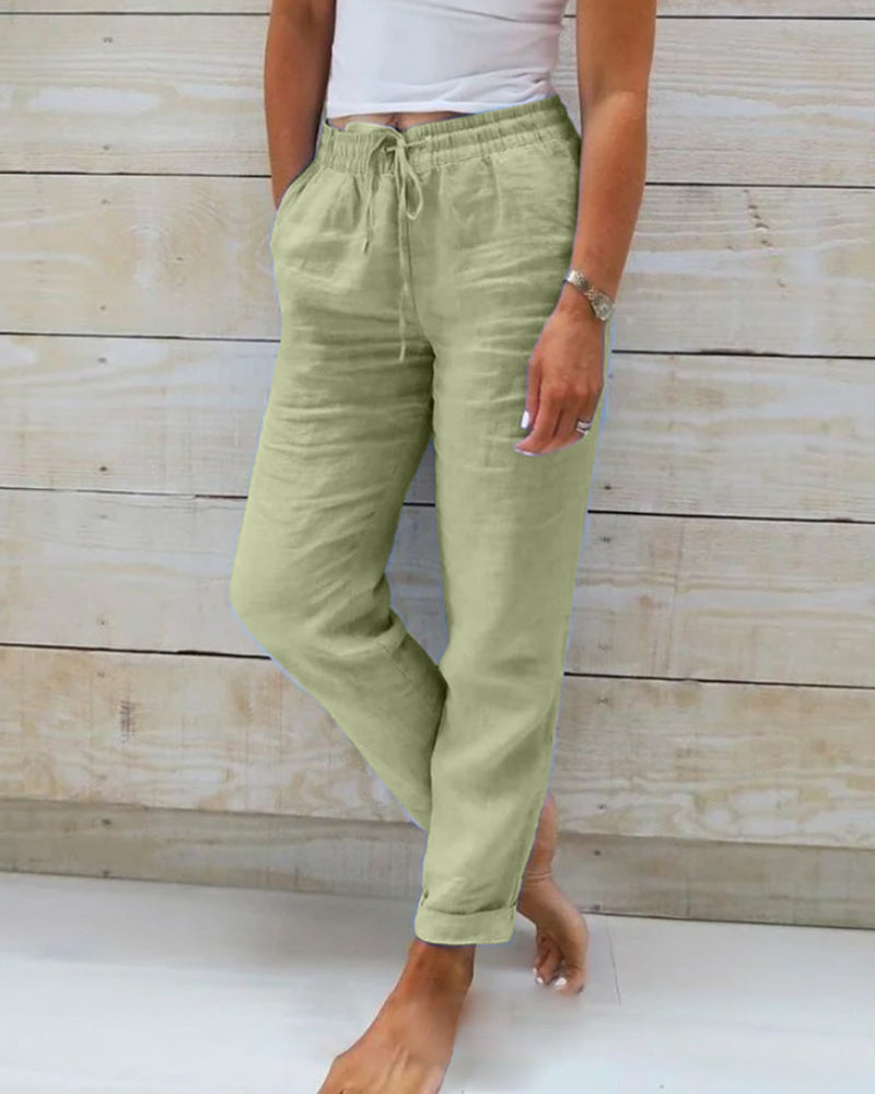 Susan - Pantaloni leggeri elasticizzati da donna