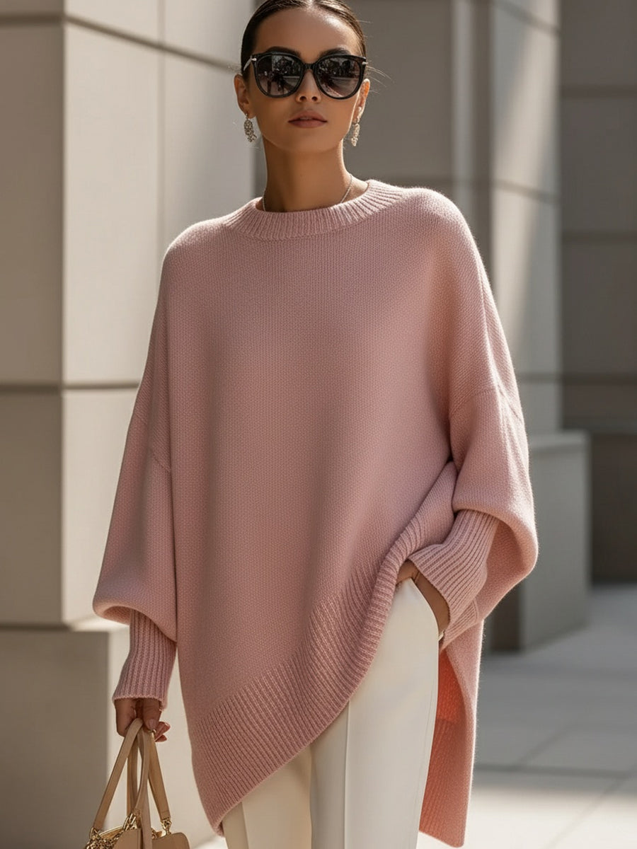Women's Oversized Knit Pullover for Warm Layering - photo 2