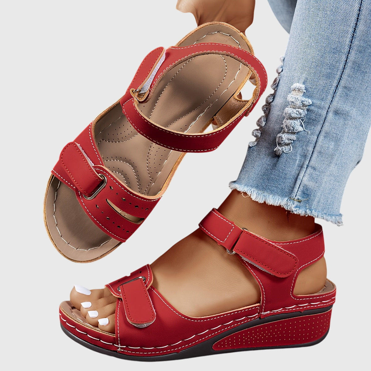 Crystal - Women's Comfortable Flat Sandals - photo 1