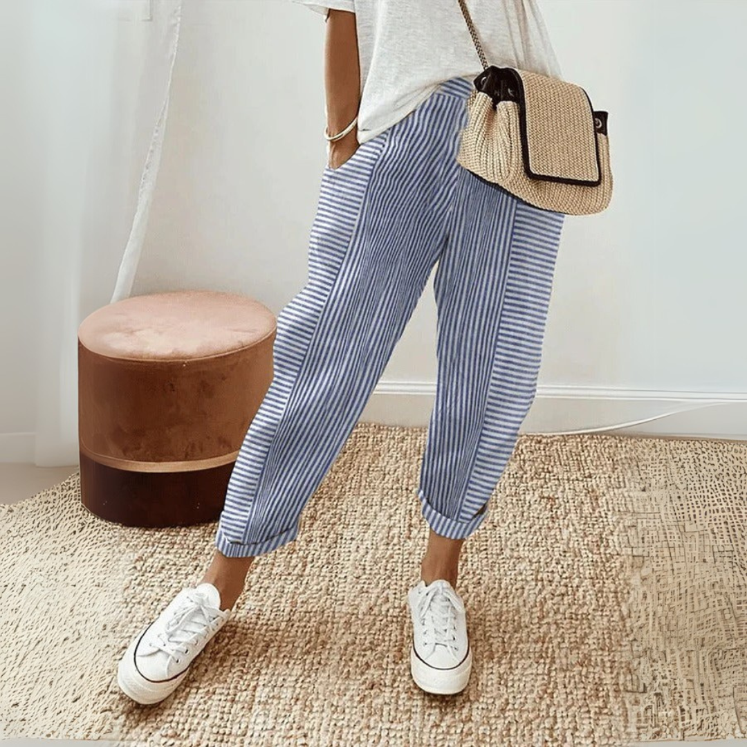 Lore - Pantaloni comfort elasticizzati in vita da donna