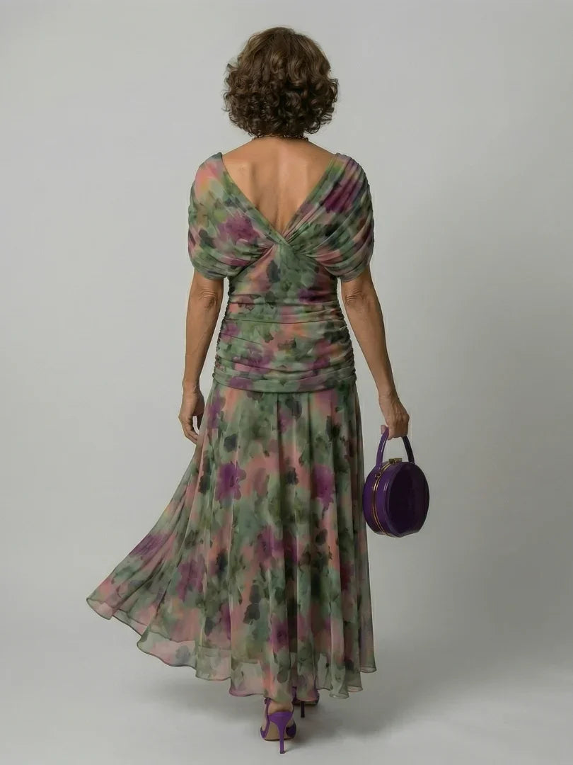 Calen | Off Shoulder Flow Midi Dress