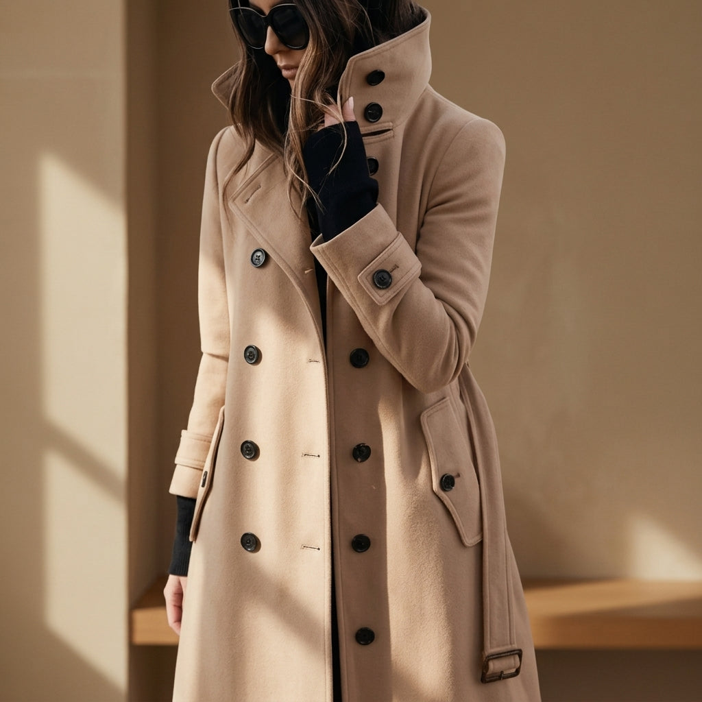 Avelorique - Women's Cotton Blend Tailored Trench Coat - photo 2