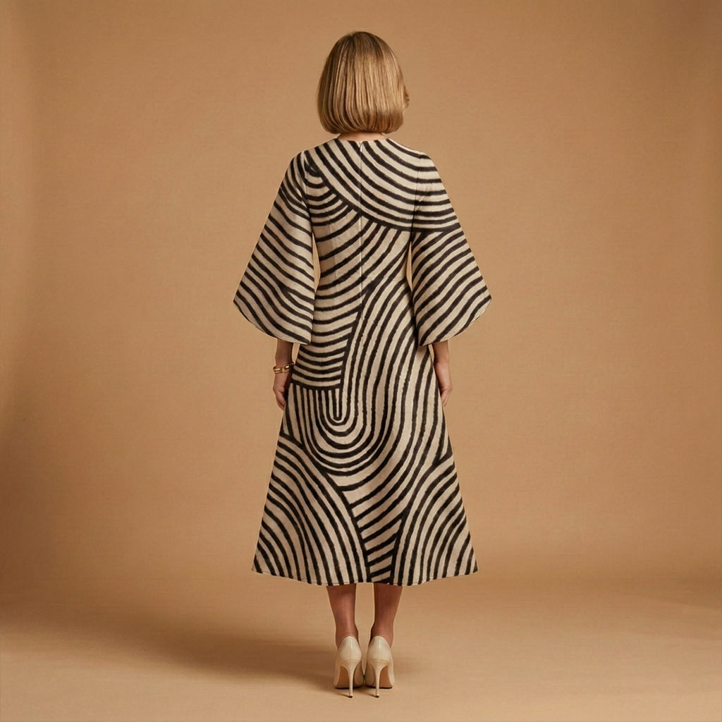 Lourmarin Round Neck Midi Dress