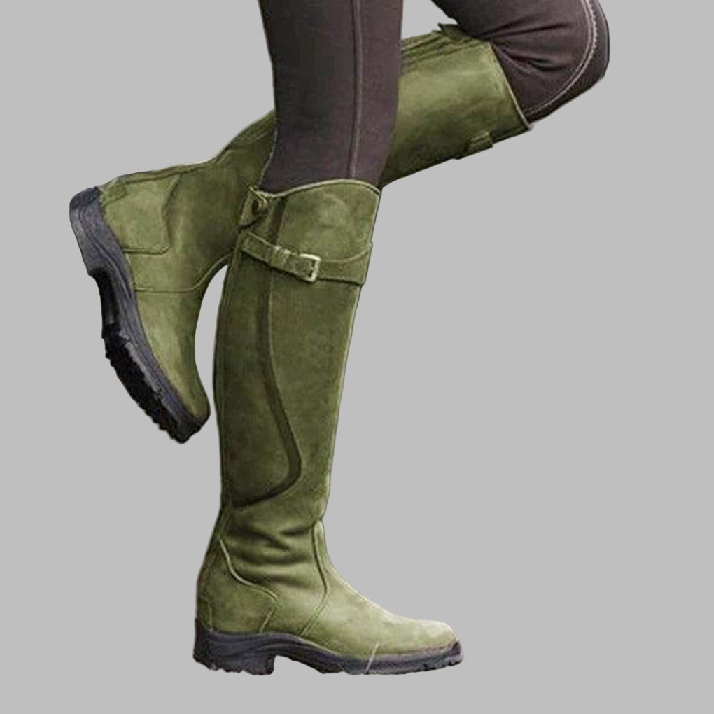 Caitlyn - Scarponi da trekking in pelle da donna con cinturino