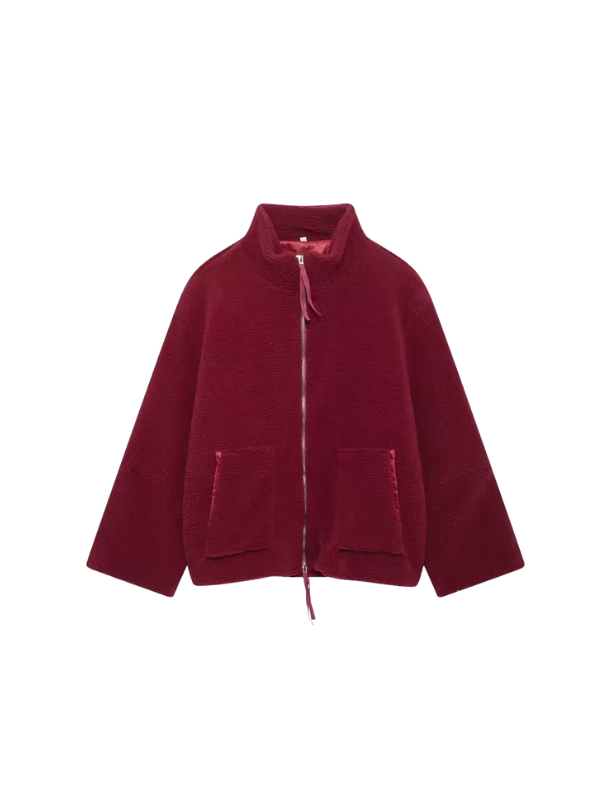 Daphne - Giacca in pile Sherpa oversize da donna ultra morbida ed elegante per la stagione fredda