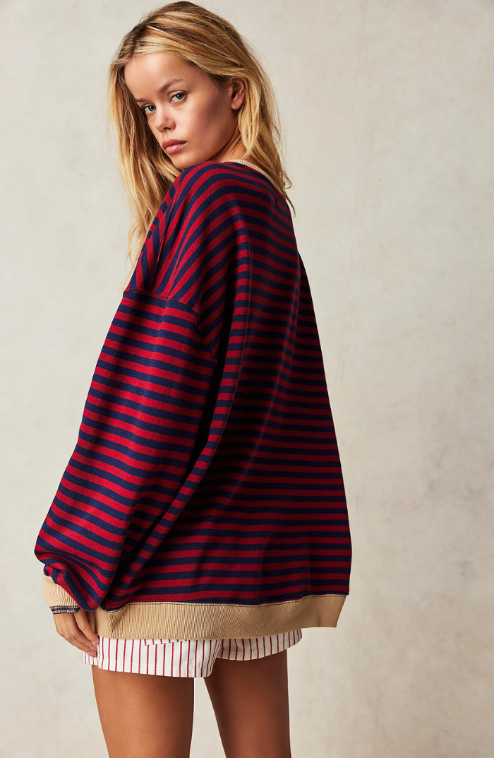Striped Oversized Sweater for Women - photo 2