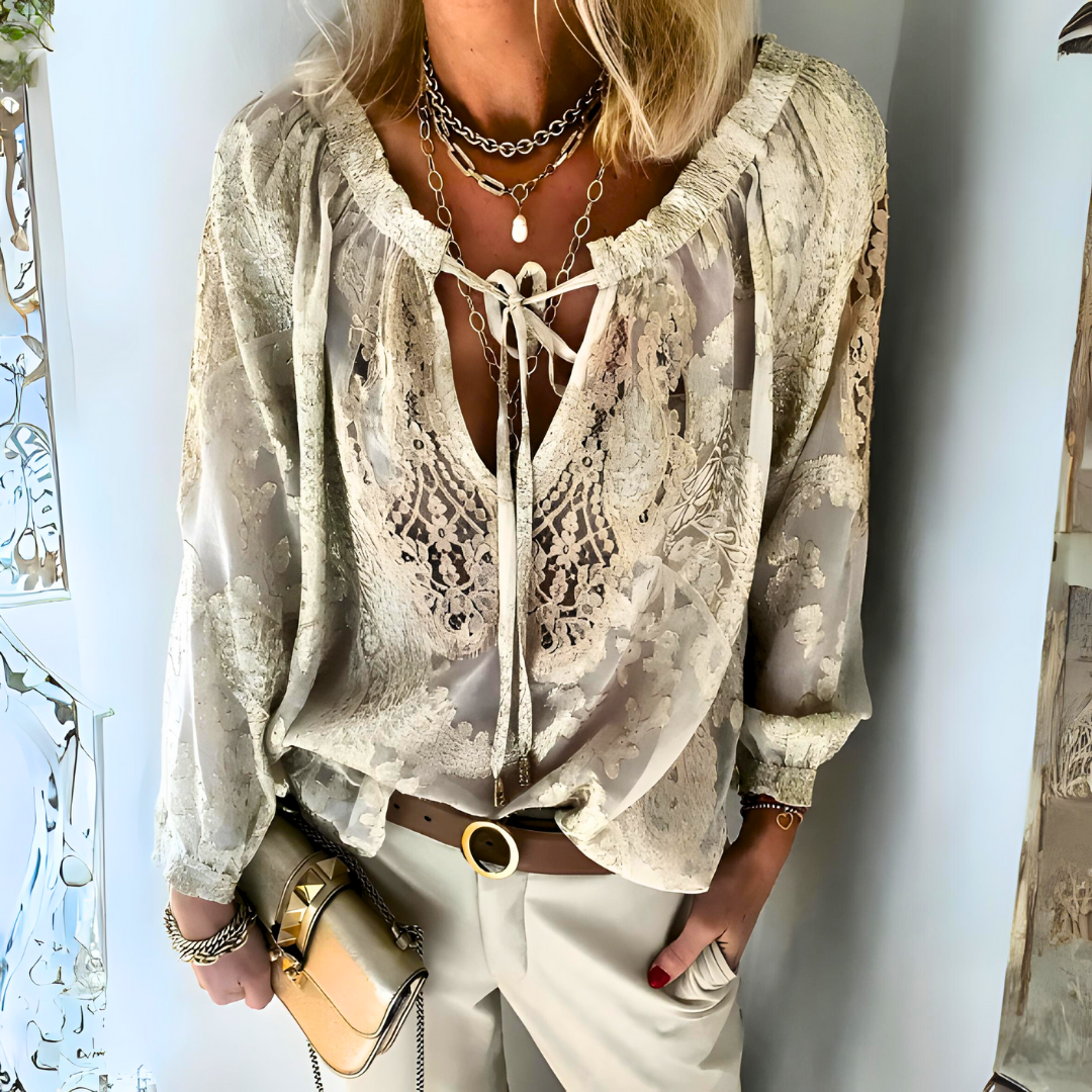 Isabel - Crocheted Women's Boho Blouse - photo 1