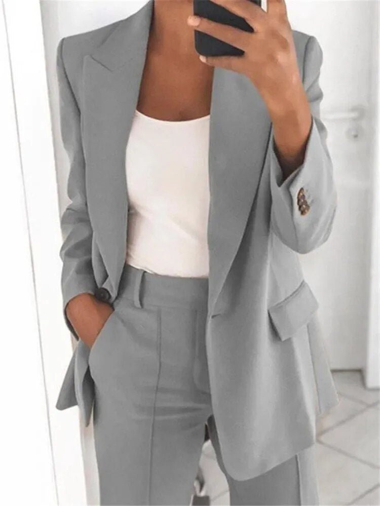 Women's Tailored Blazer and Trouser Two Piece Suit - photo 3
