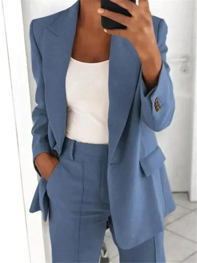 Women's Tailored Blazer and Trouser Two Piece Suit - photo 1