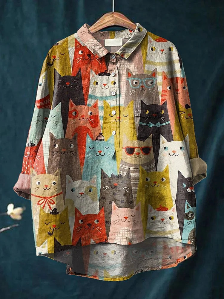 Madison - Blusa con stampa vivace (disponibile in taglie forti)
