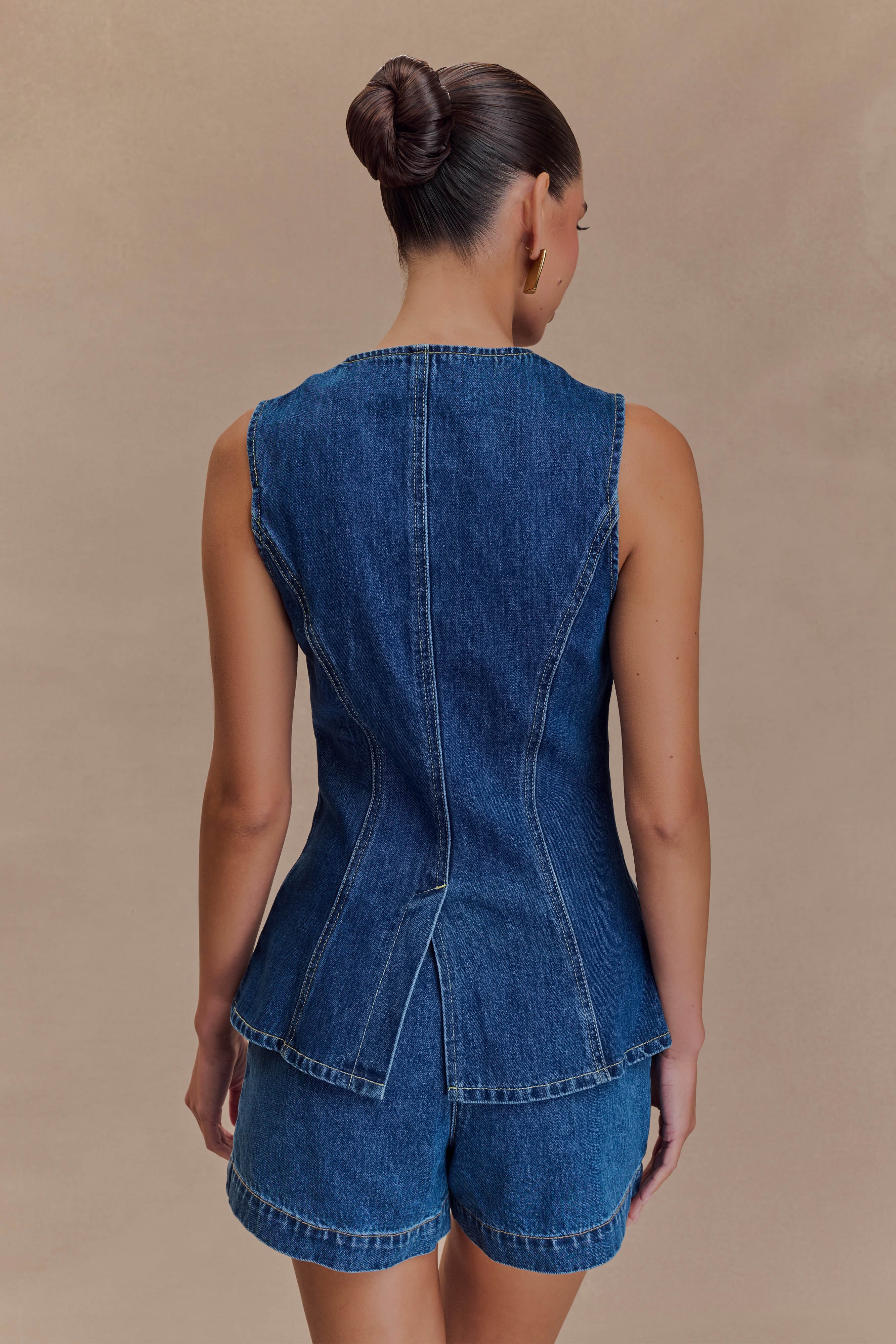 Set din denim din două piese pentru femei, șic - modern și confortabil