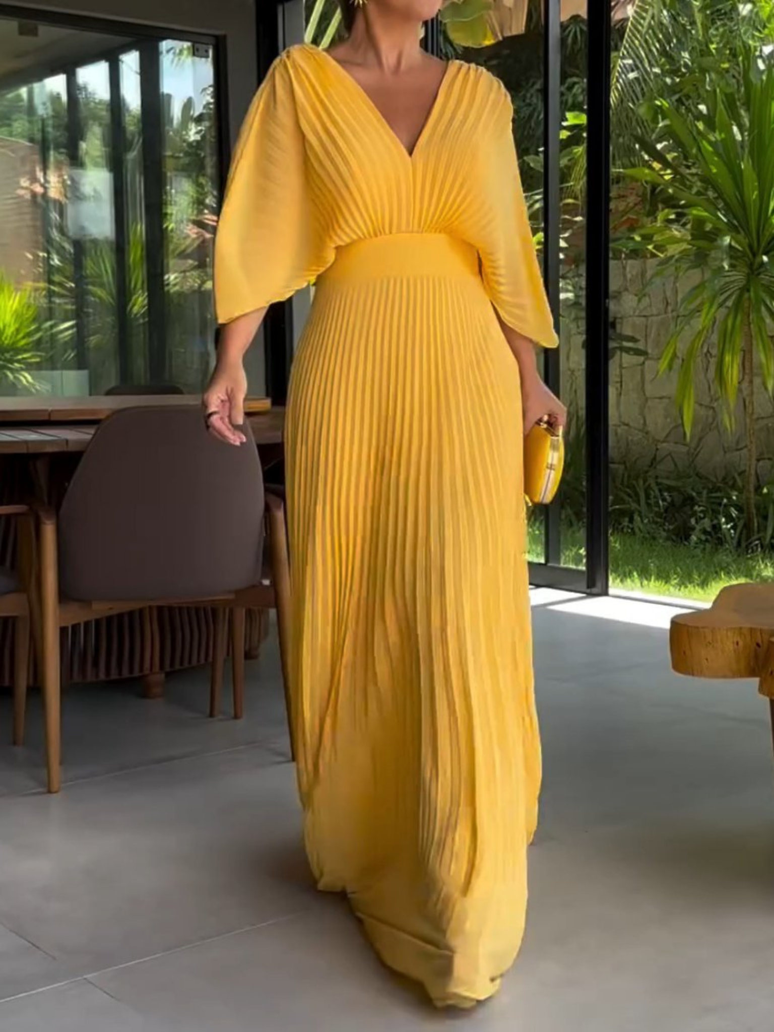 Maddy - Vibrant Pleated Maxi Dress - photo 1