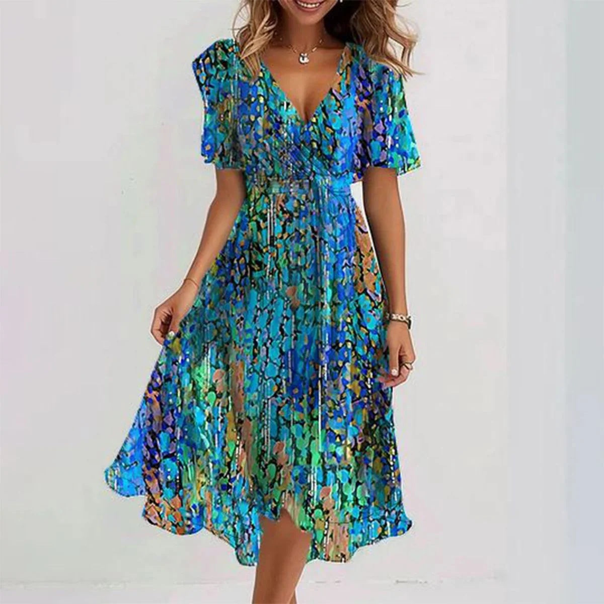 Women’s Floral Pattern Dress | Midi - photo 1