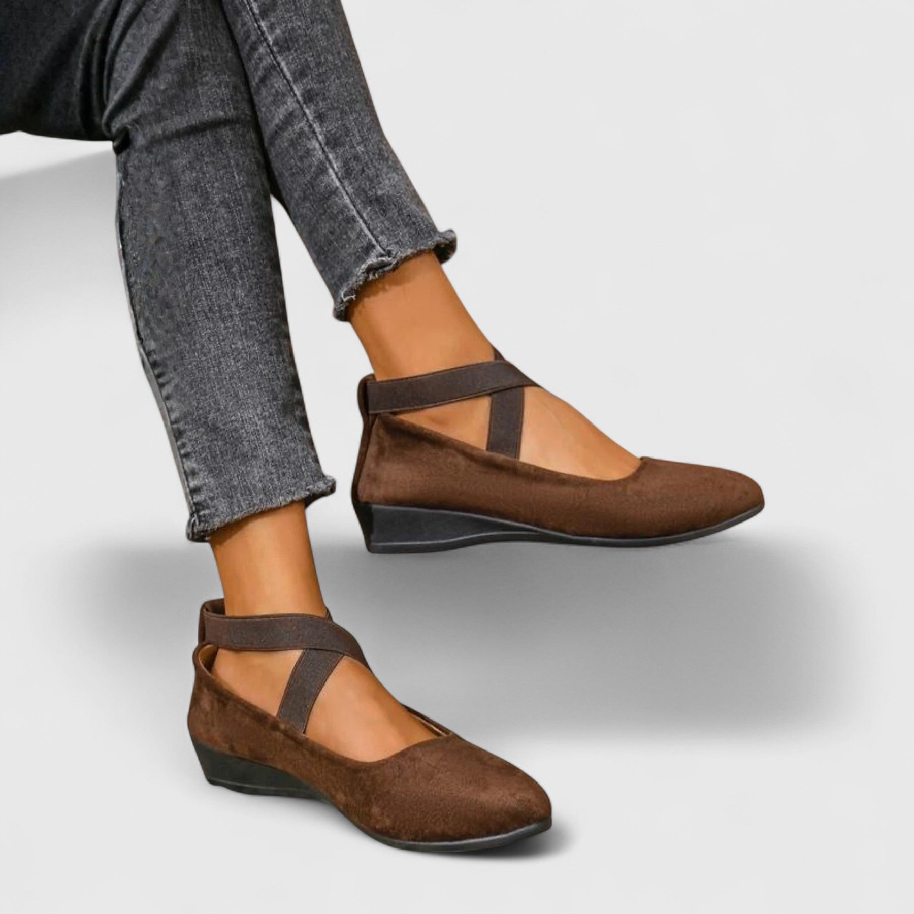 Women's Orthopedic Wedge Sandals with Adjustable Cross Straps - photo 2