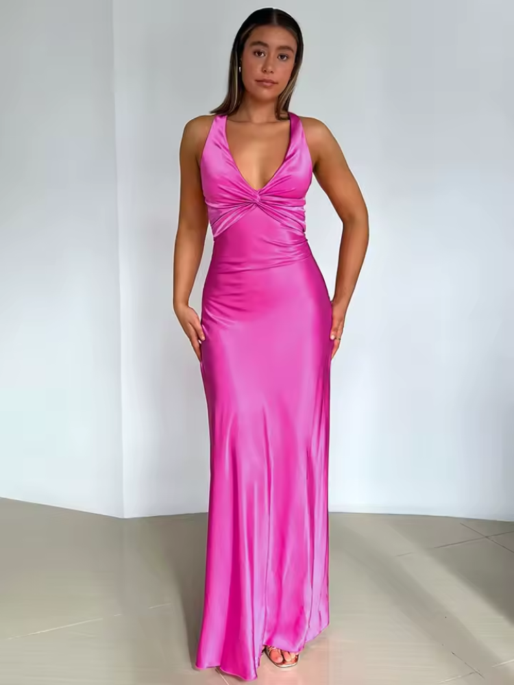 Women's Sleeveless Party Dress - Chic Design - photo 4