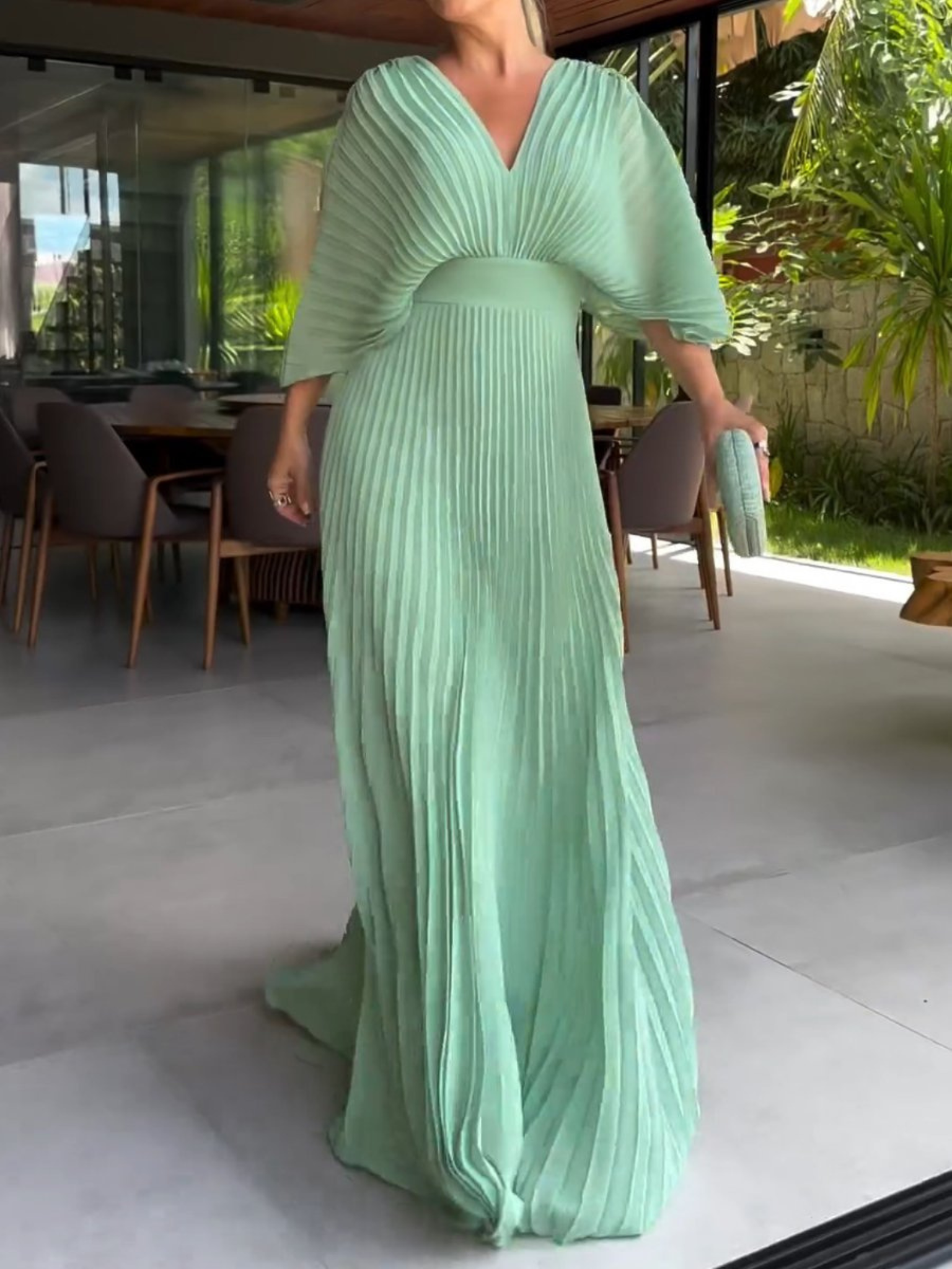 Maddy - Vibrant Pleated Maxi Dress - photo 2