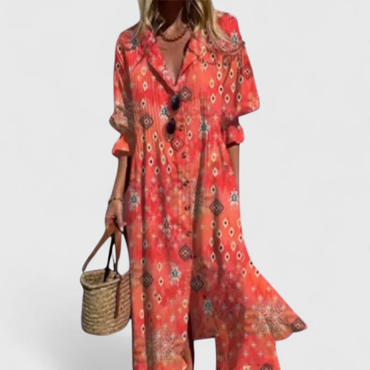 Paula - Rochie Boho Maxi pentru damă