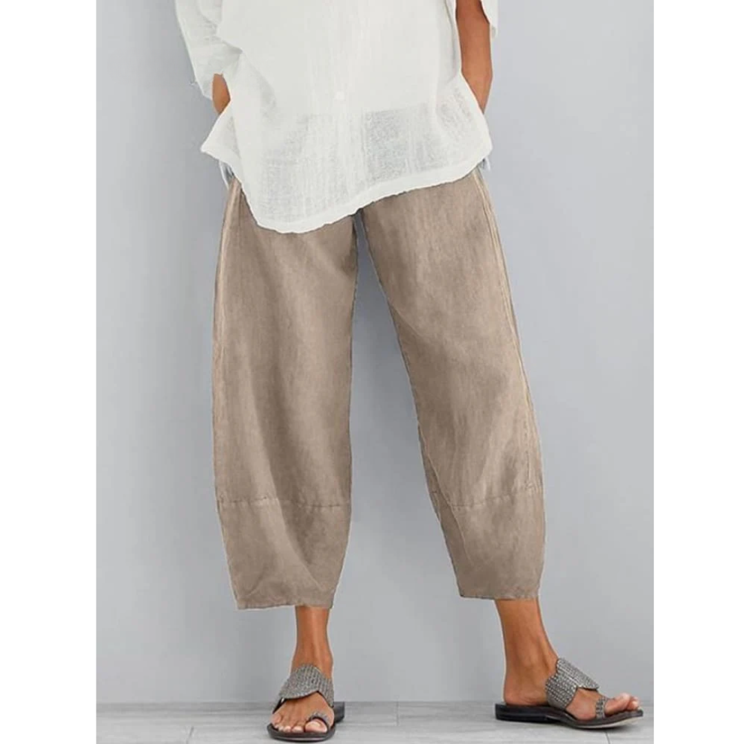 Women's Linen Relaxed Fit Lounge Pants for Summer