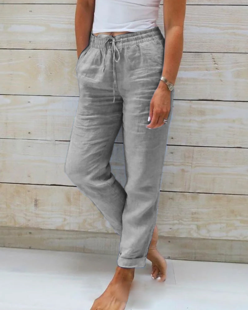 Susan - Pantaloni leggeri elasticizzati da donna