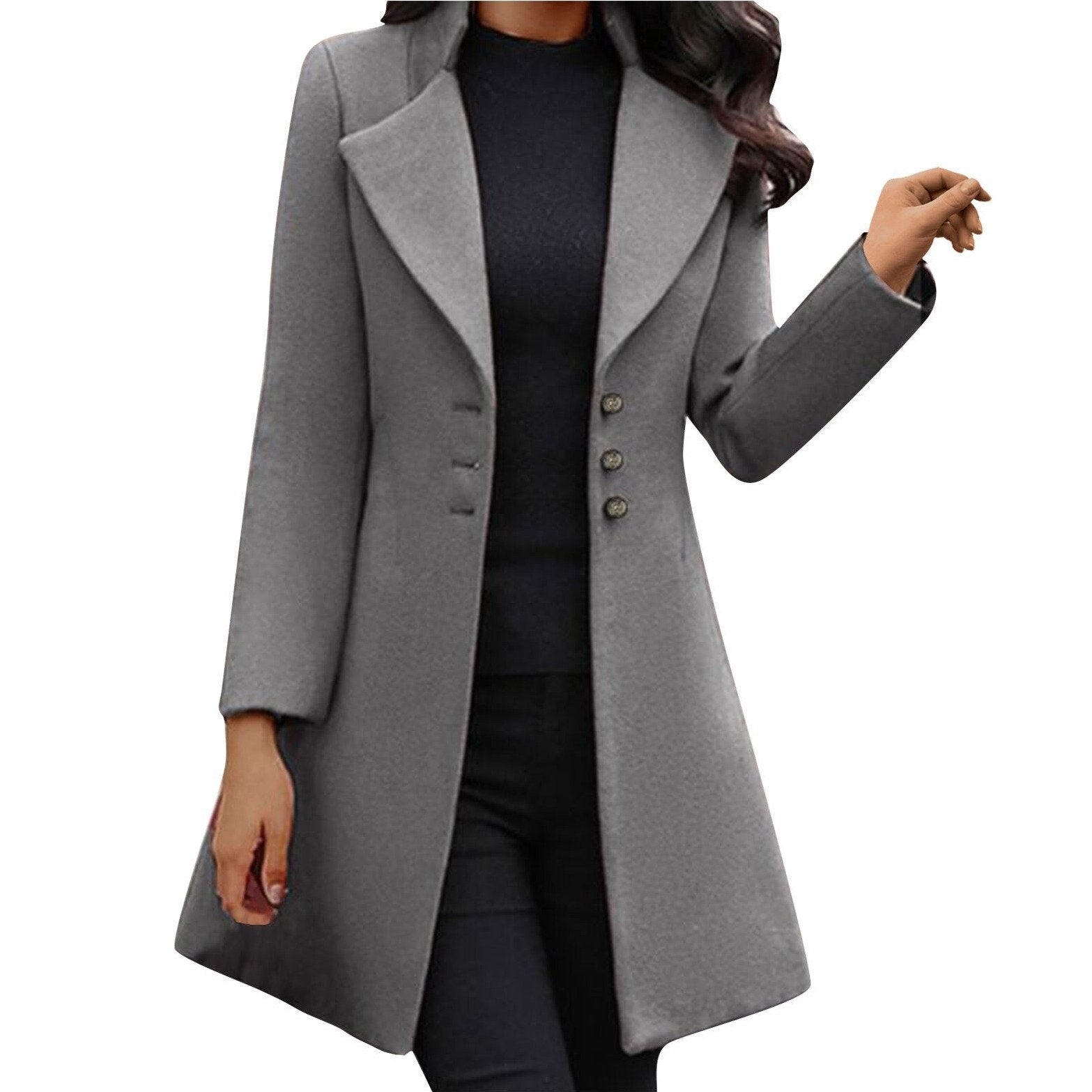 Women's Italian Wool Coat With Long Sleeves - photo 2