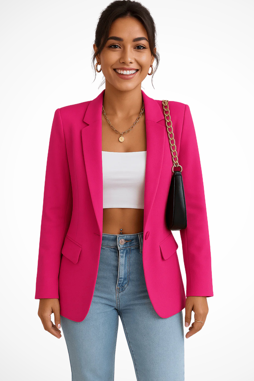 Women's Tailored Blazer Jacket with Structured Fit - photo 7
