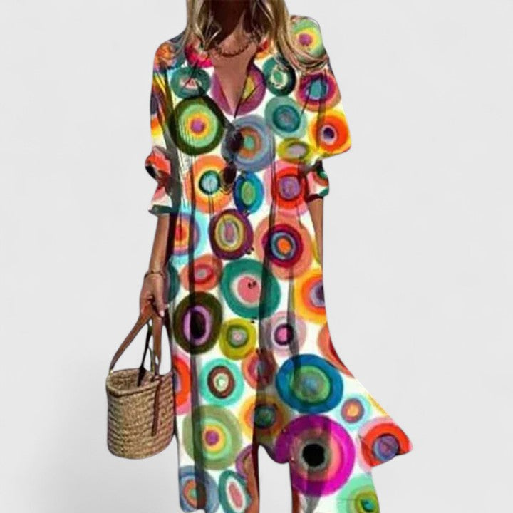 Paula - Rochie Boho Maxi pentru damă
