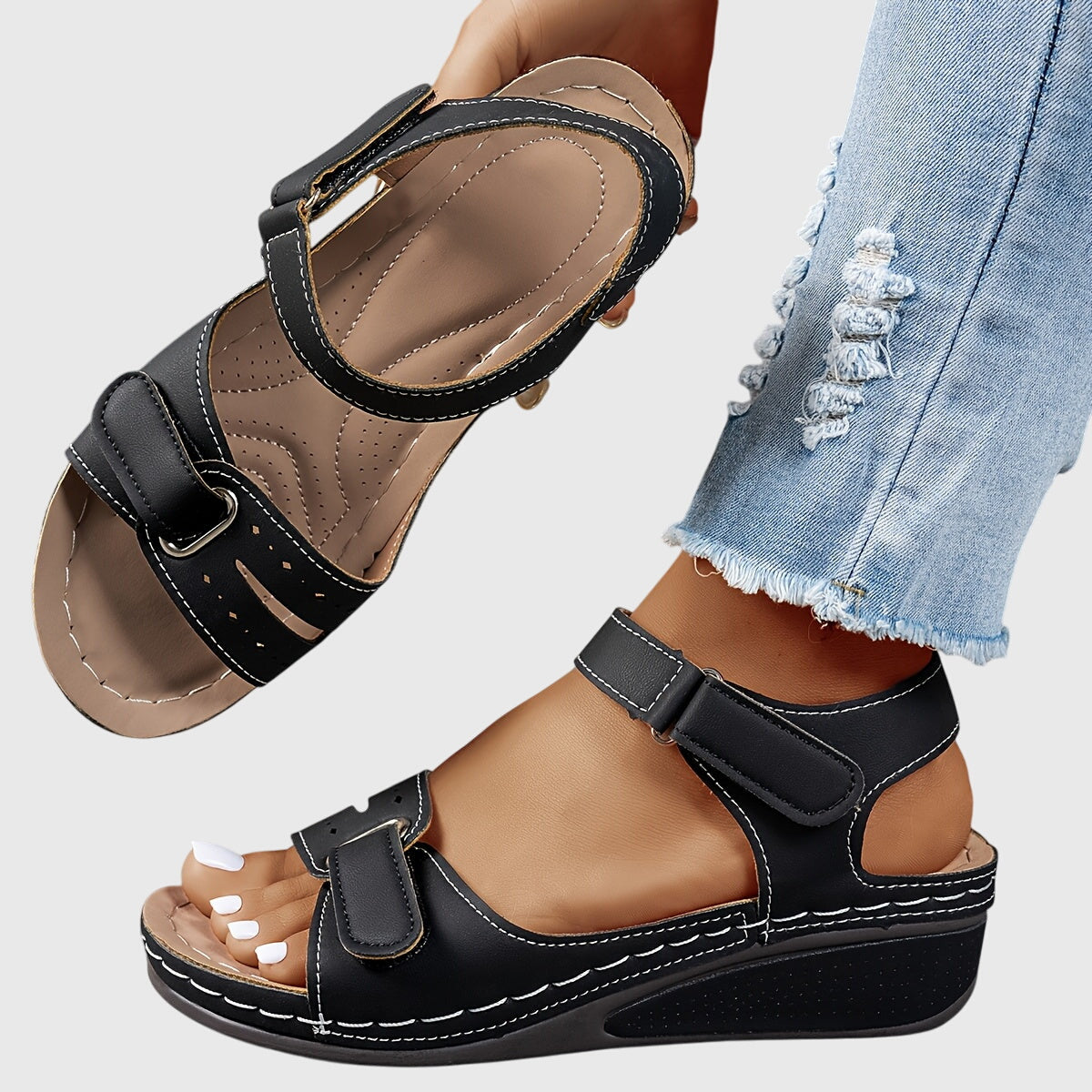 Crystal - Comodi sandali piatti da donna
