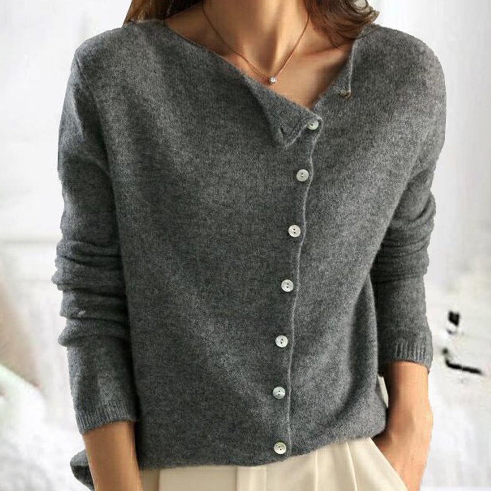 Women's Soft Cashmere Cardigan with Buttons for Autumn - photo 1