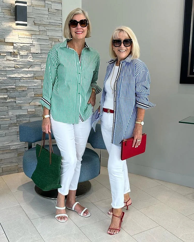 Federica - Women's Striped Shirt with Tailored Fit