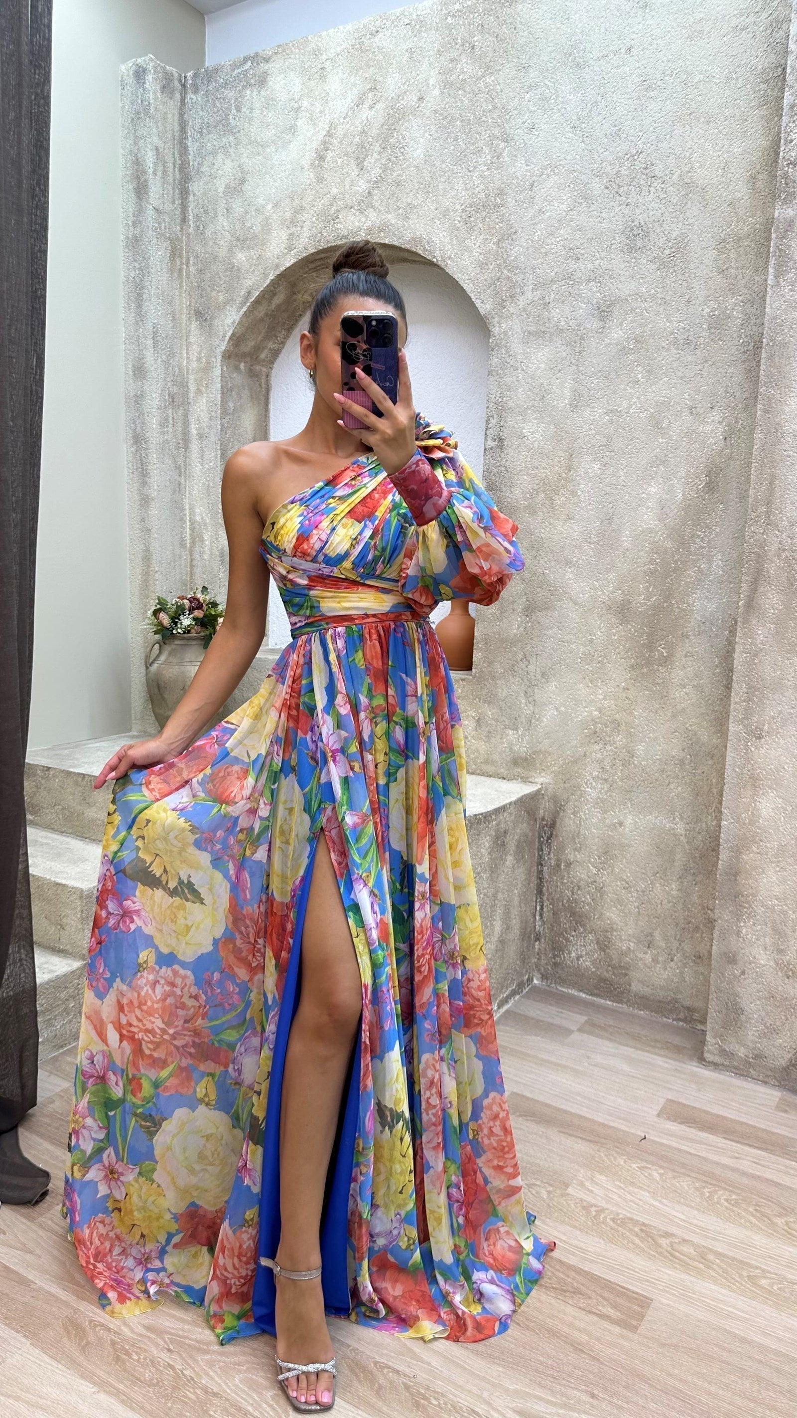 Samantha - Floral One Shoulder Dress - photo 2