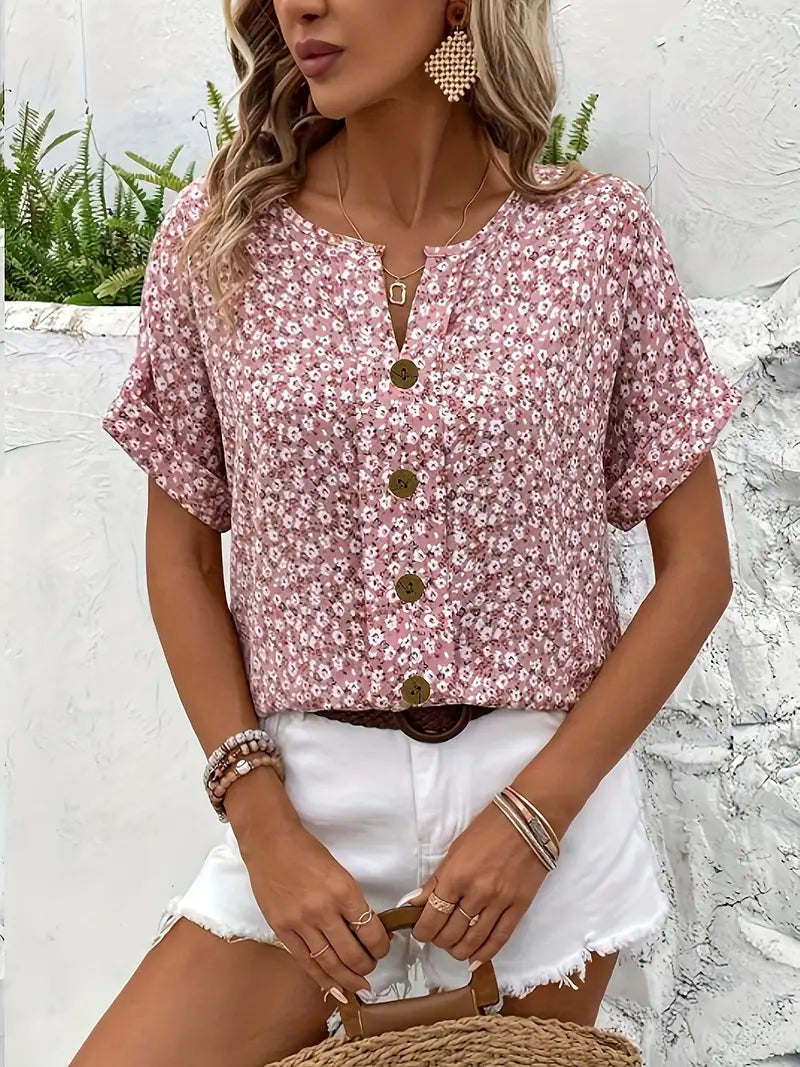 Women's Floral Print Lightweight Blouse for Summer - photo 5