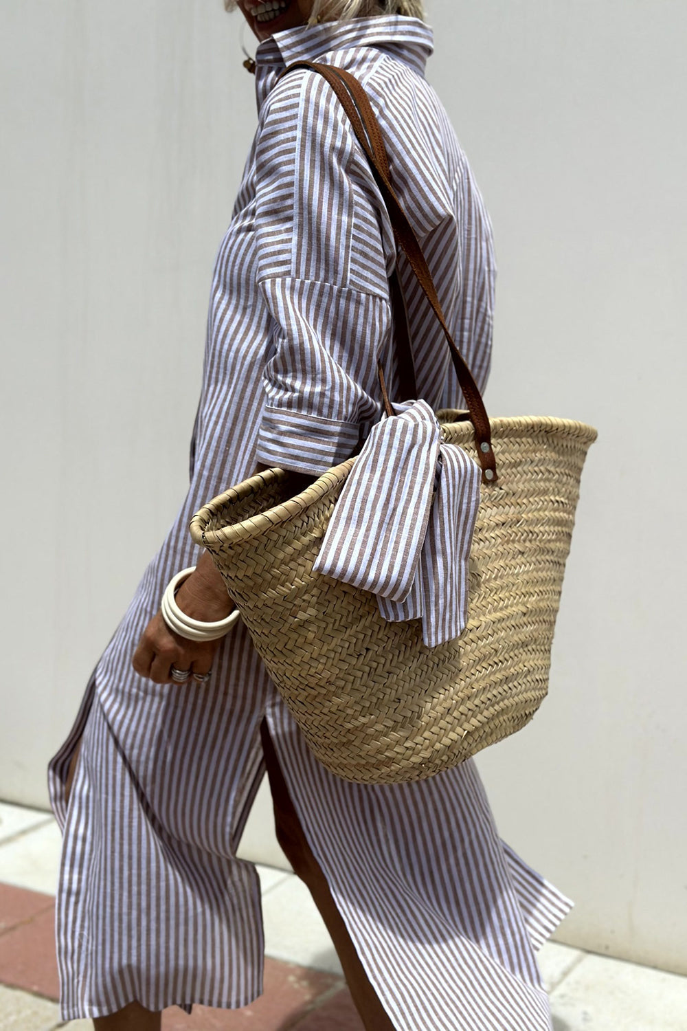Stylish Striped Shirt Dress - Comfortable and Versatile - photo 9