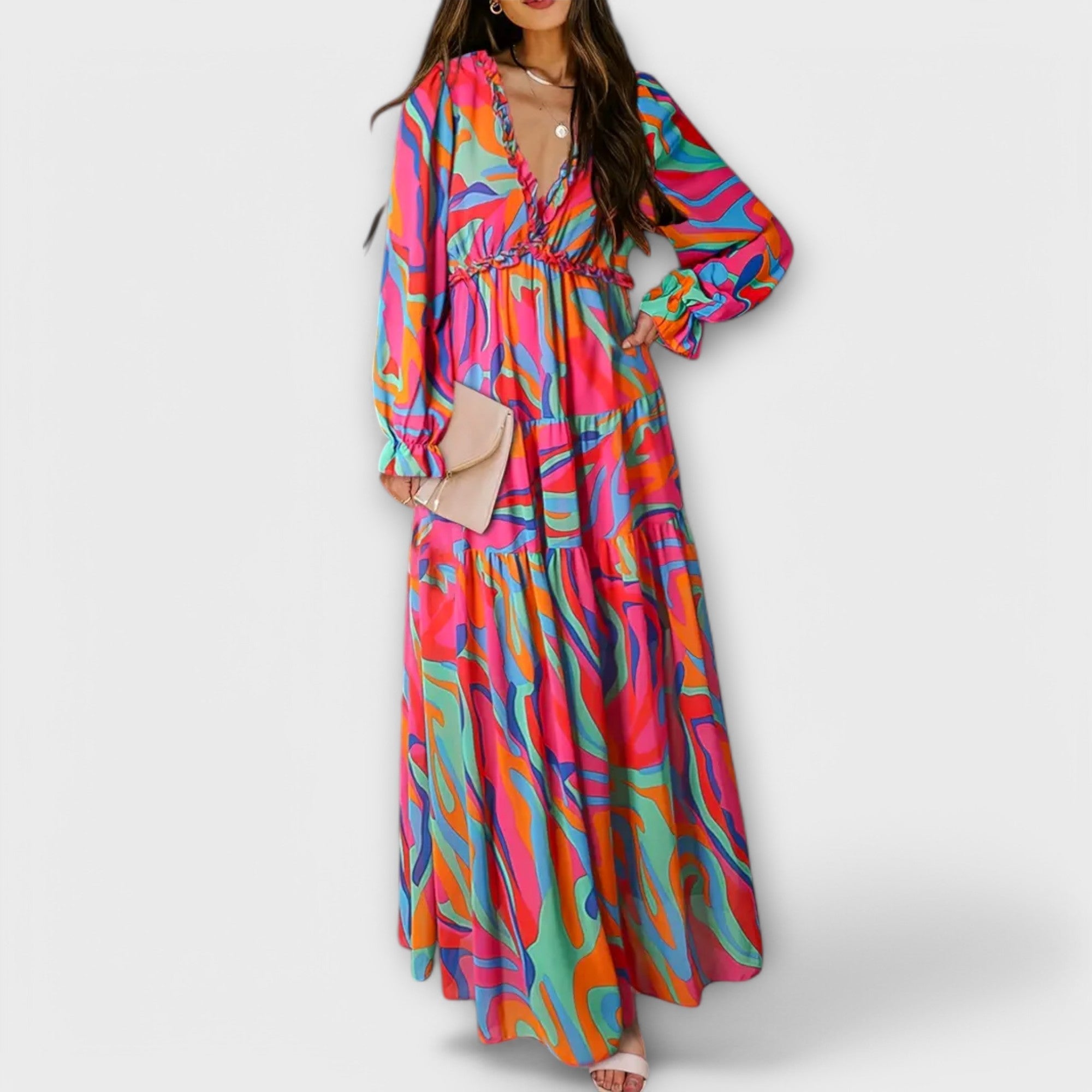 Wilma™ pentru femei | Rochie maxi cu decolteu în V floral
