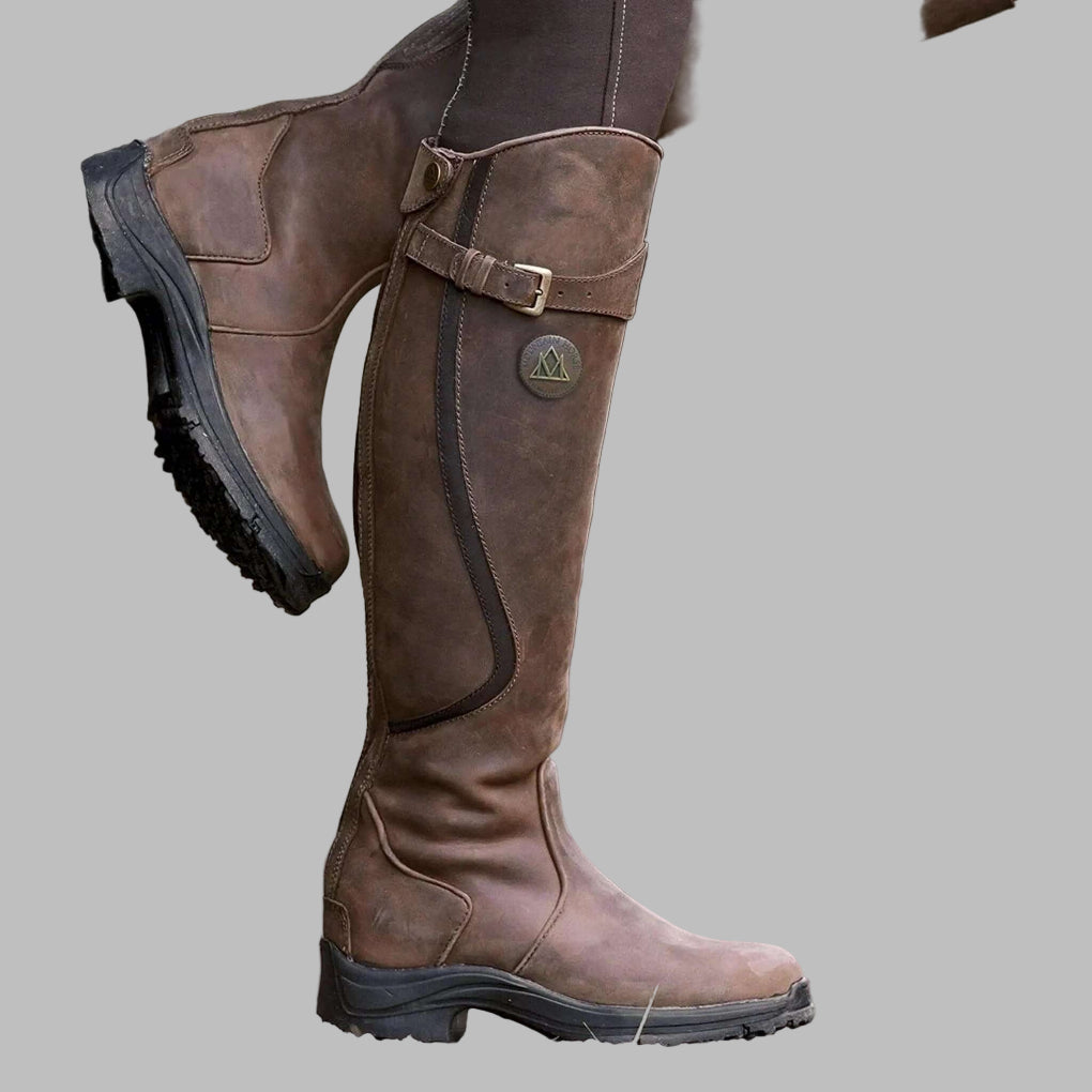 Caitlyn - Women's Leather Hiking Boots with Strap - photo 1
