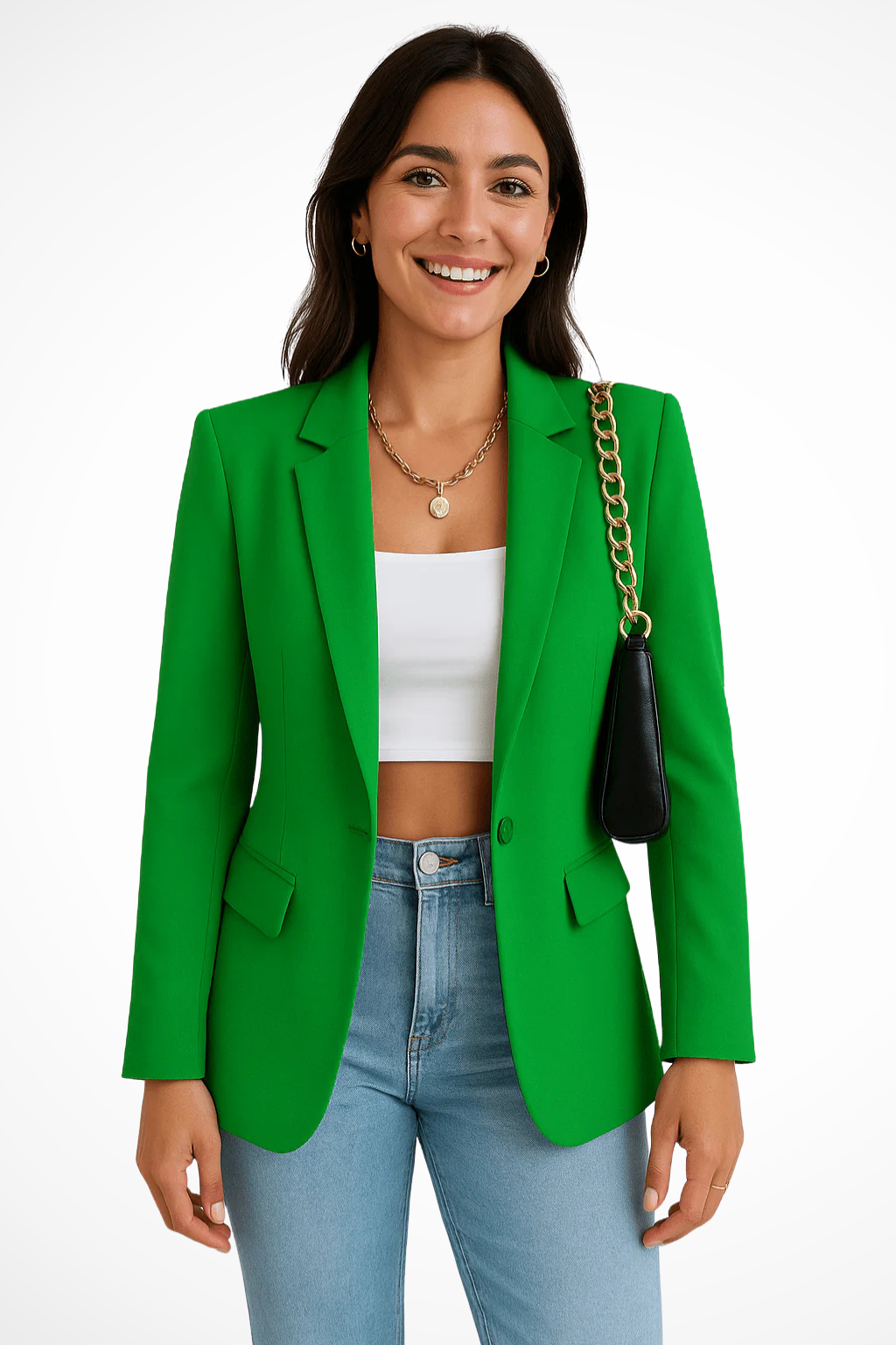 Women's Tailored Blazer Jacket with Structured Fit - photo 10