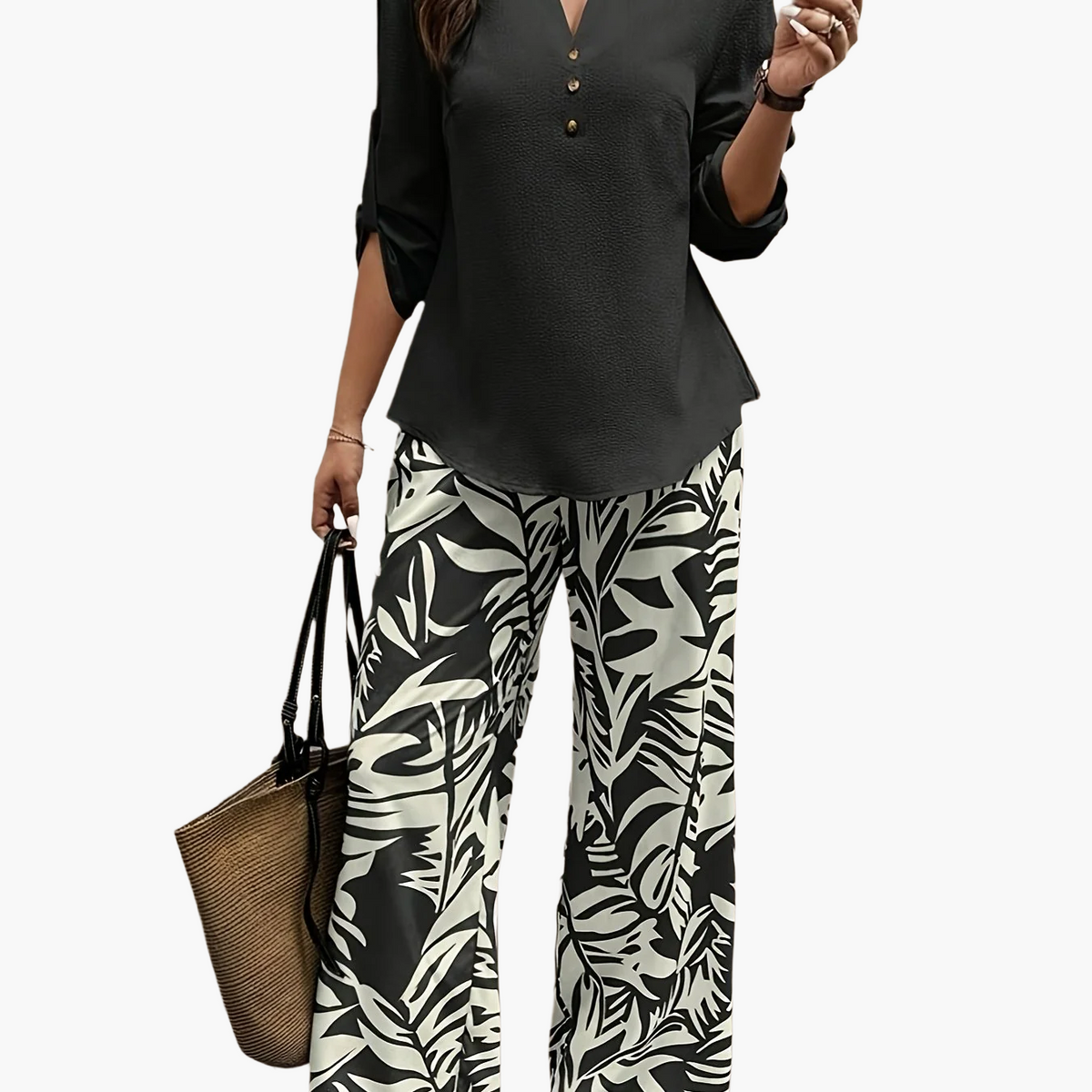 Women's Blouse and Palazzo Trouser Set