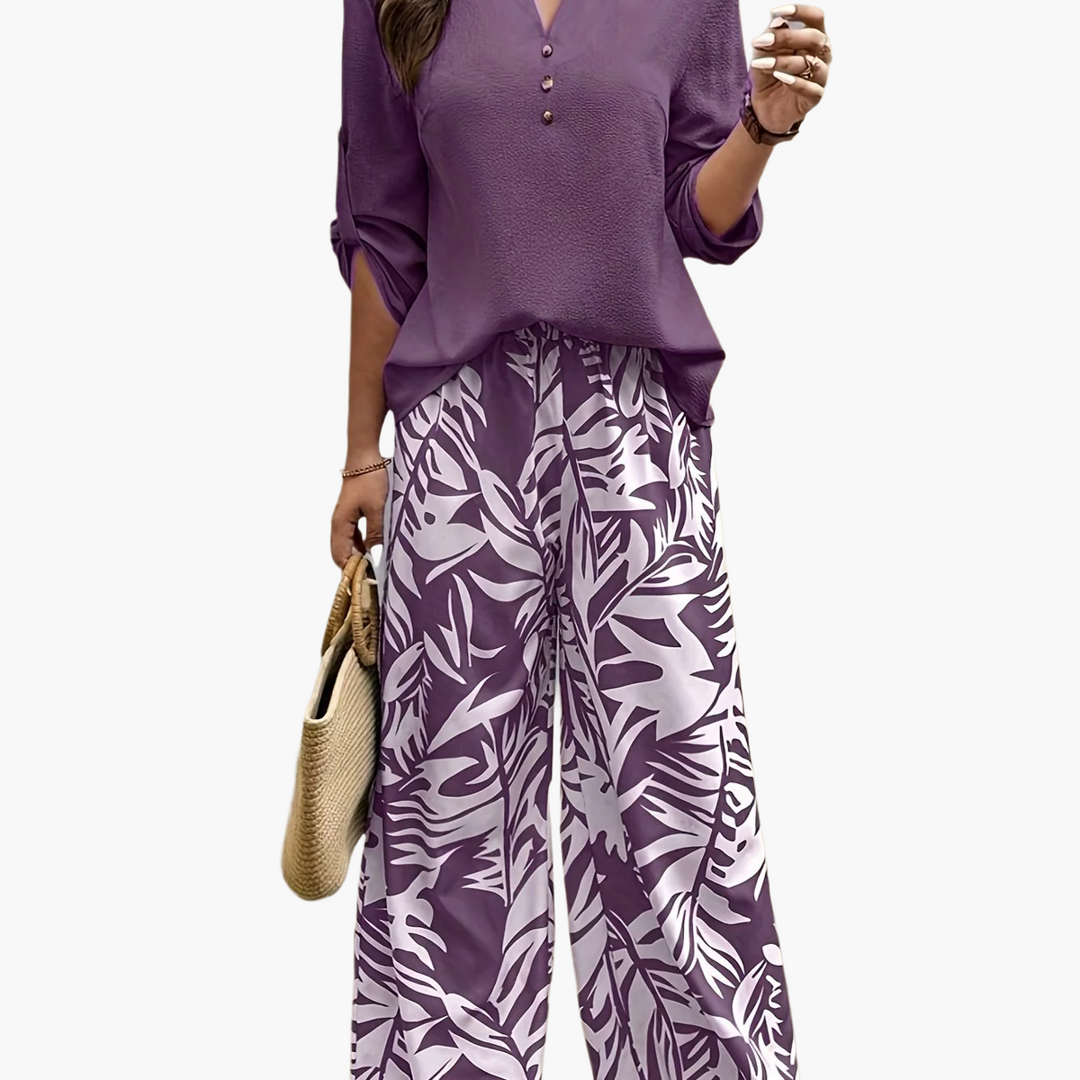 Women's Blouse and Palazzo Trouser Set