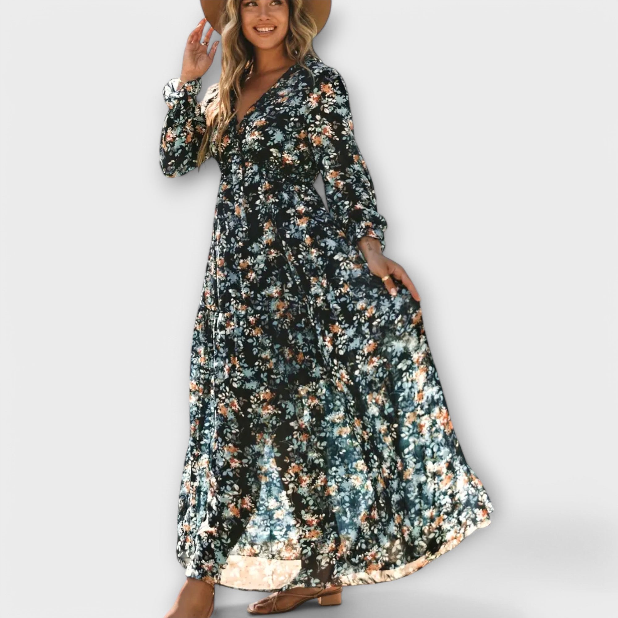 Wilma™ pentru femei | Rochie maxi cu decolteu în V floral