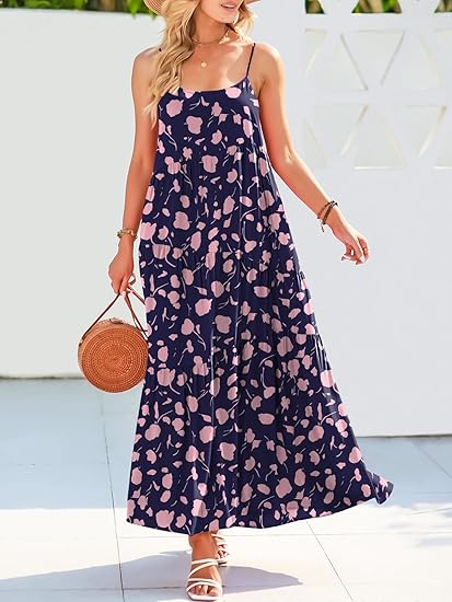Women's Tiered Strappy Maxi Dress