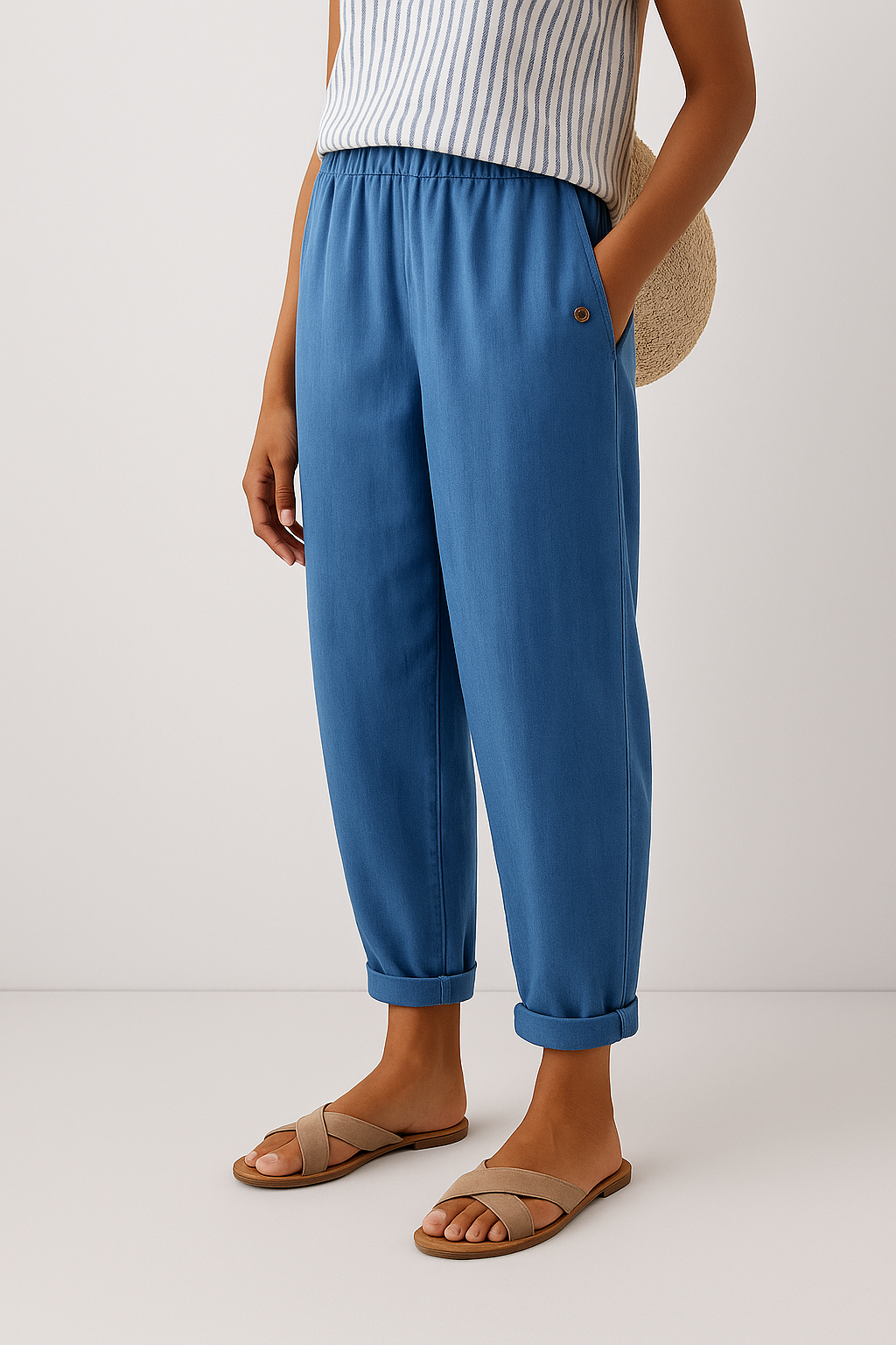 Women's Loose Fit Casual Pants with Side Pockets