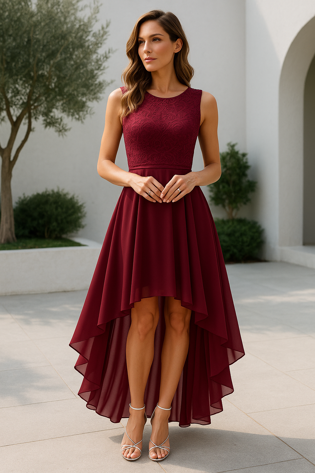 Elegant Asymmetric Evening Dress with Chic Design - photo 1