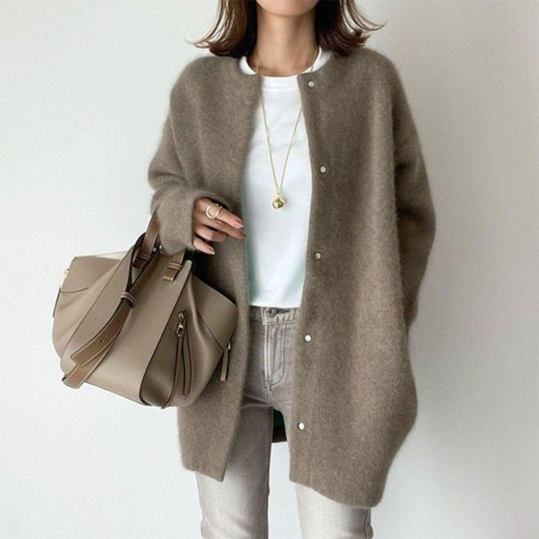 Kimberly - Cardigan invernale caldo ed elegante dalla vestibilità comoda