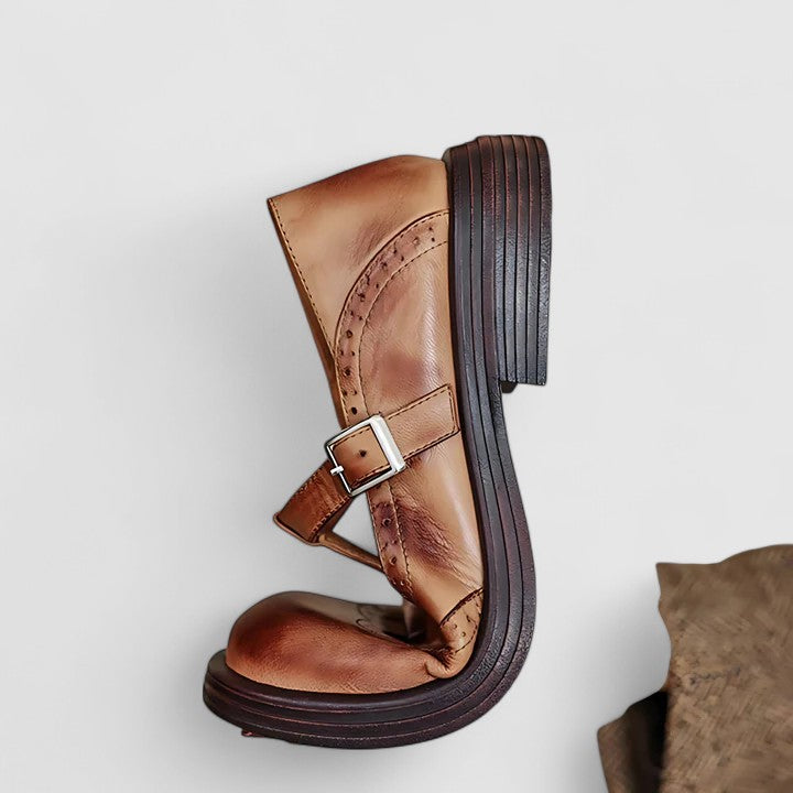 Emily - Scarpe da donna con cinturino a T in pelle