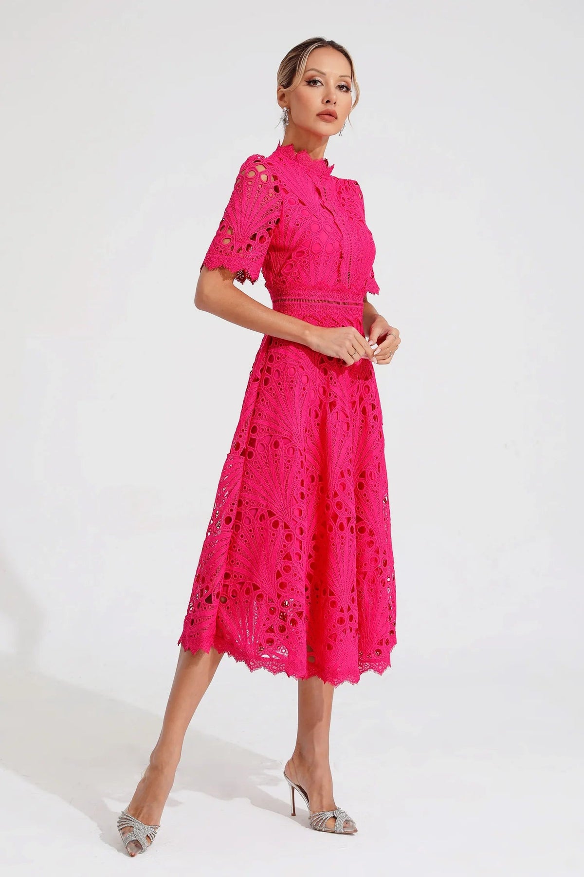 Aviana - Women's Elegant Lace Midi Dress - photo 7