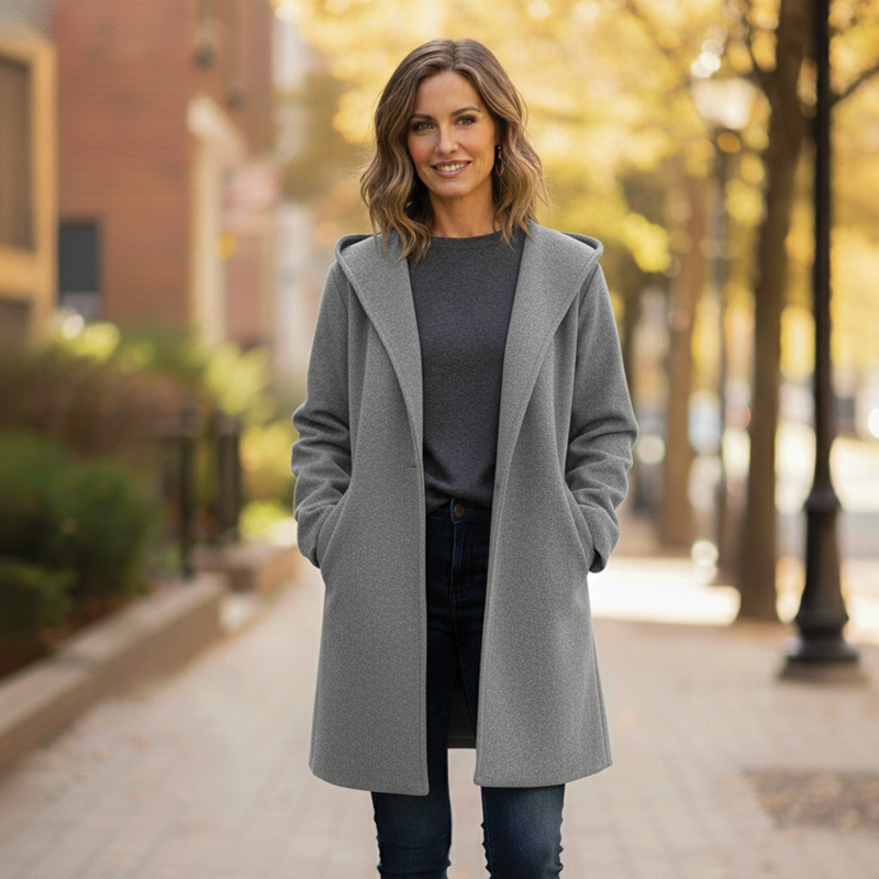 Women's Hooded Oversized Coat for Cold Days