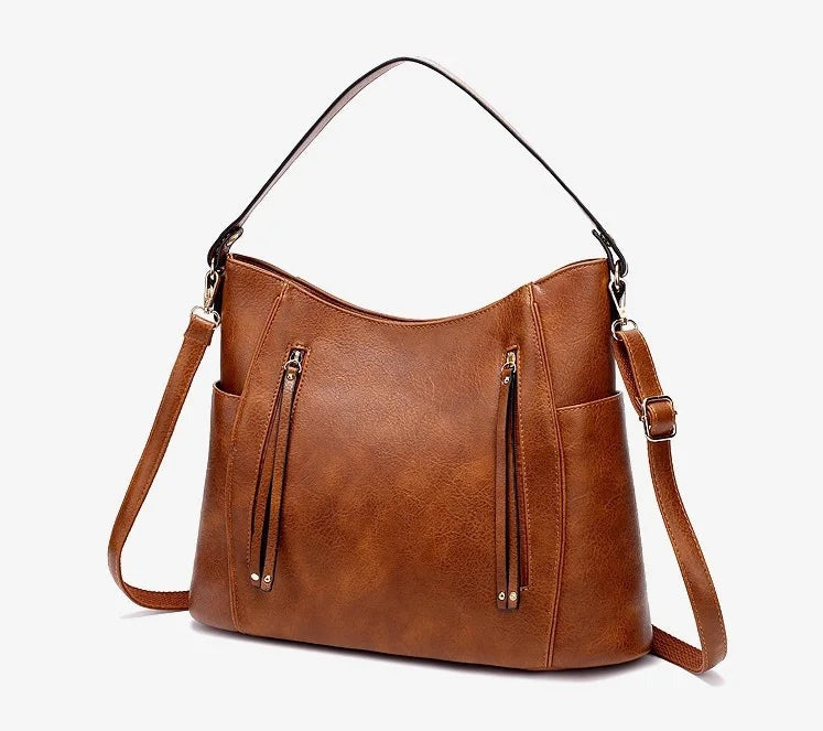 Cora - Women's Shoulder Bag with Vintage Finish