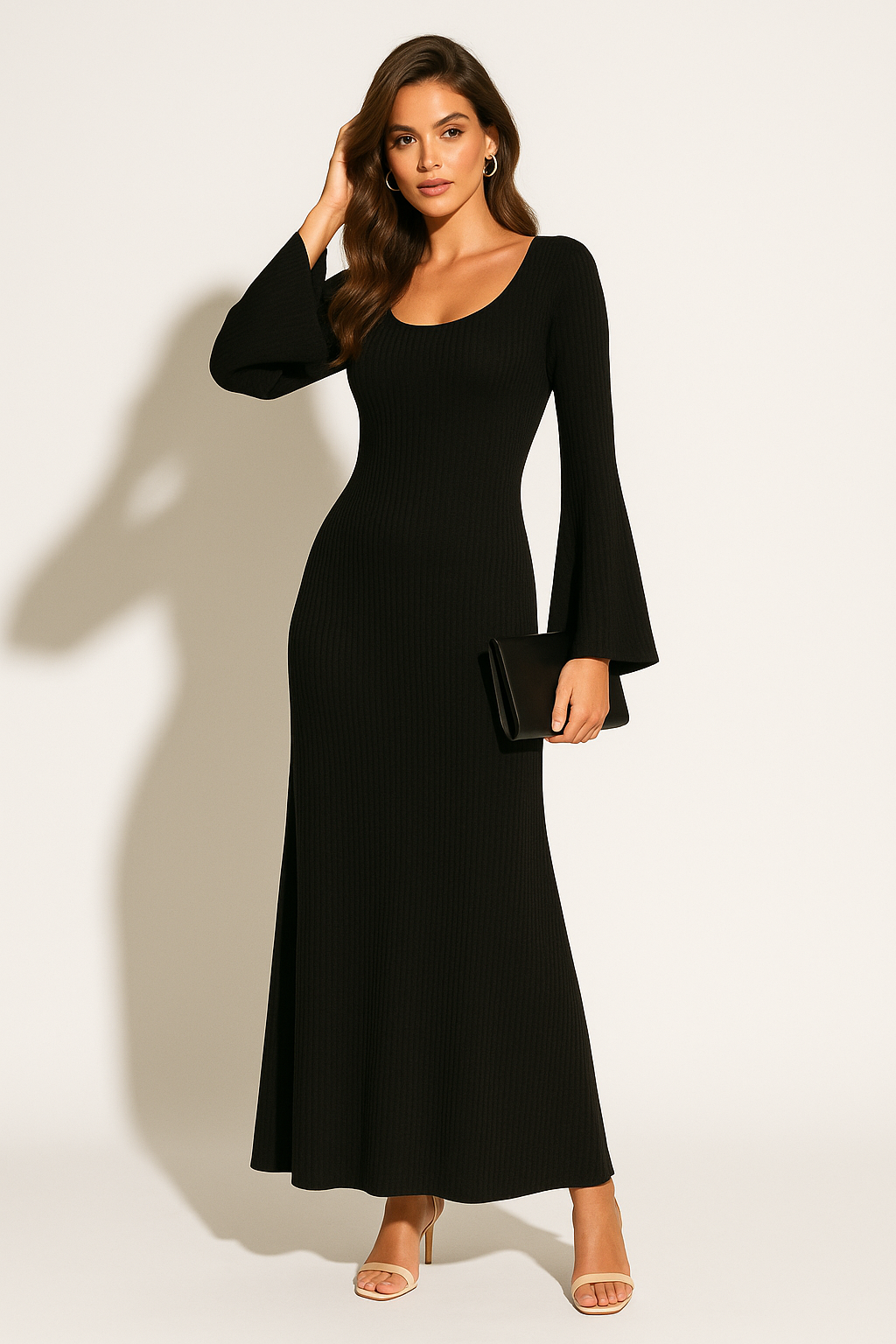 Women’s Ribbed Knit Maxi Dress - photo 4
