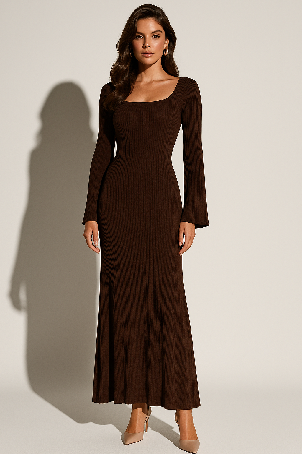 Women’s Ribbed Knit Maxi Dress - photo 7