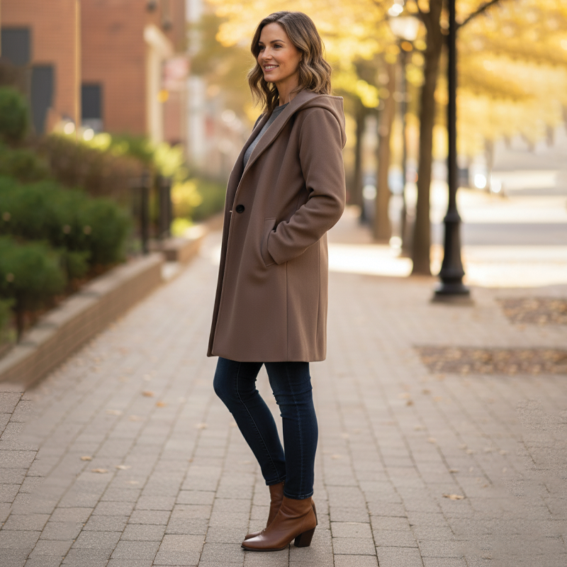 Women's Hooded Oversized Coat for Cold Days